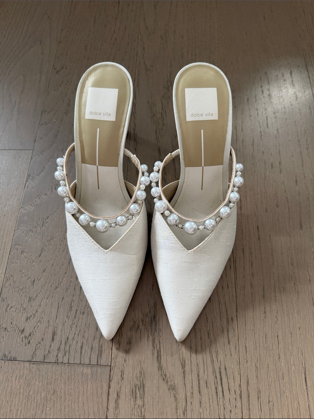 Dolce Vita kanika pearl heels vanilla silk
